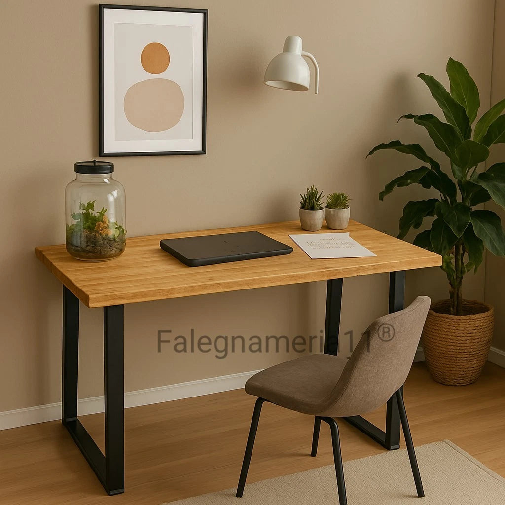 Scrivania PC Stile Industriale – Design Artigianale su Misura per Casa o Ufficio