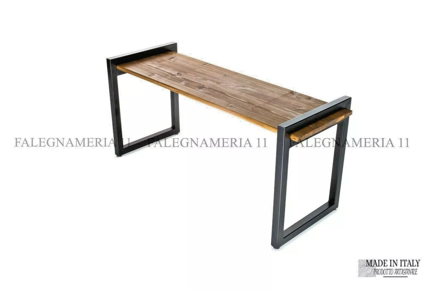 Panca in legno e ferro seduta multifunzionale per Interni ed esterni
