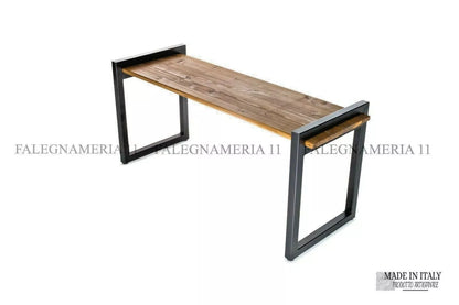 Panca in legno e ferro seduta multifunzionale per Interni ed esterni