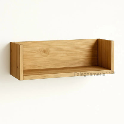 Mensola Contenitore da Muro in Legno Massiccio – Stile Industriale Vintage